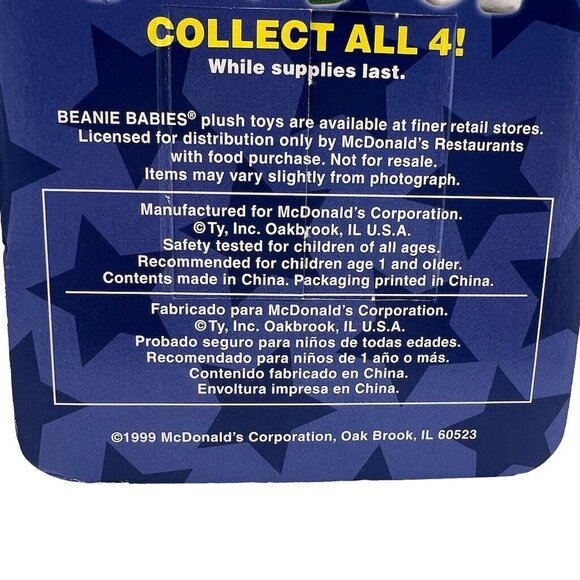 Ty Beanie Baby Glory The Bear 1998 McDonalds Exclusive Collectible Stars & Strip - Picture 4 of 4